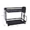 Household Essentials 12" Black Metal 2-Tier Countertop Caddy with Cutouts